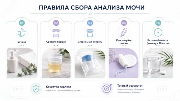 5 правил правильного сбора анализа мочи при цистите для точного результата