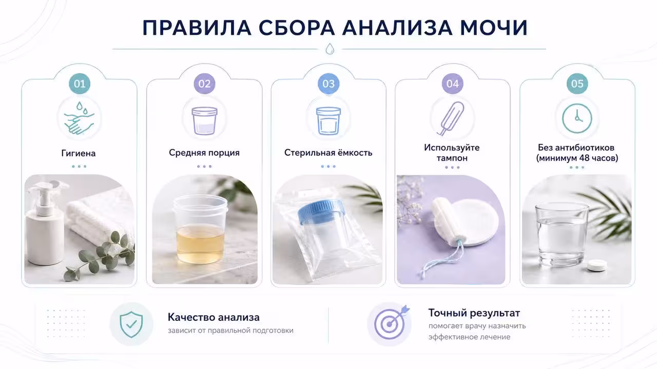 5 правил правильного сбора анализа мочи при цистите для точного результата